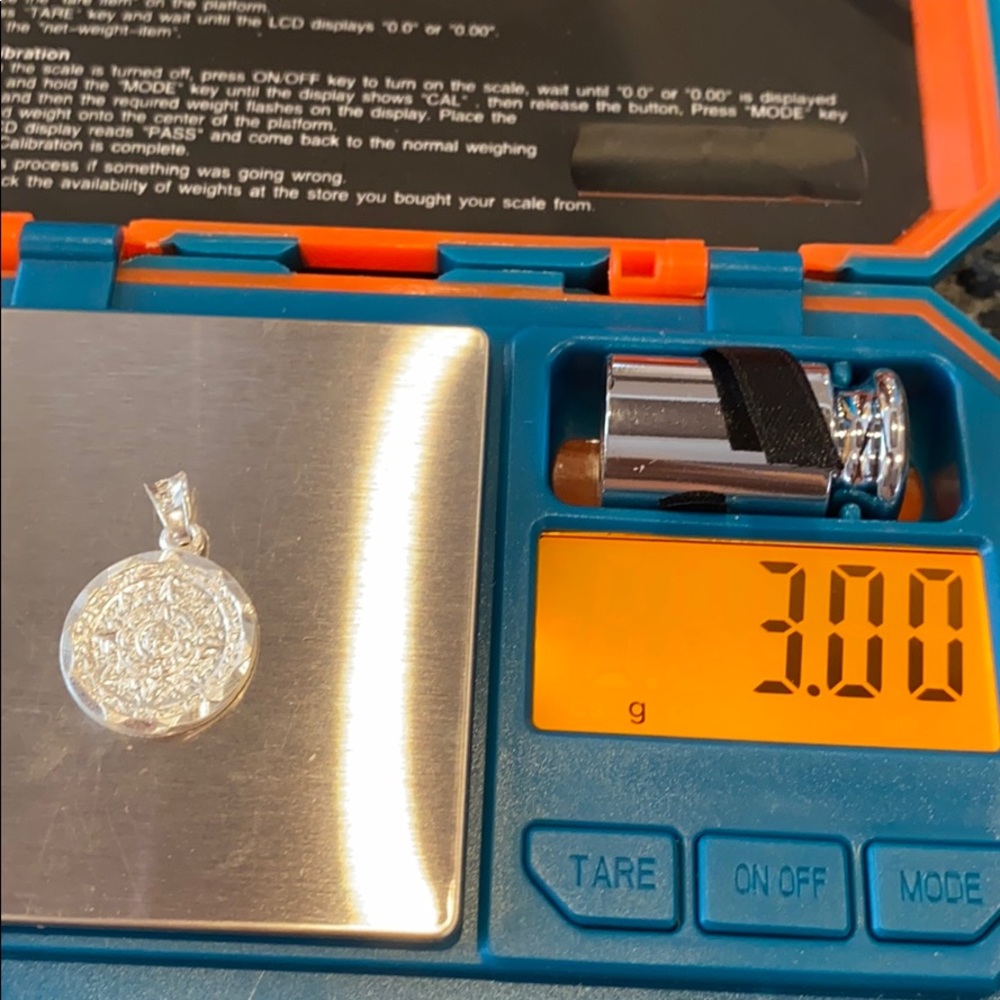 New Solid silver Aztec sun calendar Pendant - Picture 9 of 10